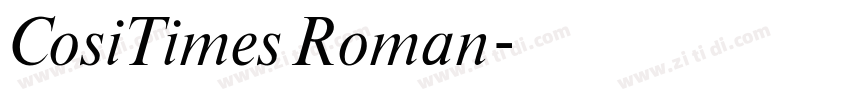 CosiTimes Roman字体转换